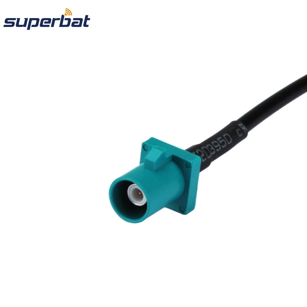 Кабель Superbat Fakra штекер Z гнездовой разъем для часов зеленый Pigtail RG174 30 см GPS|plug f|plug