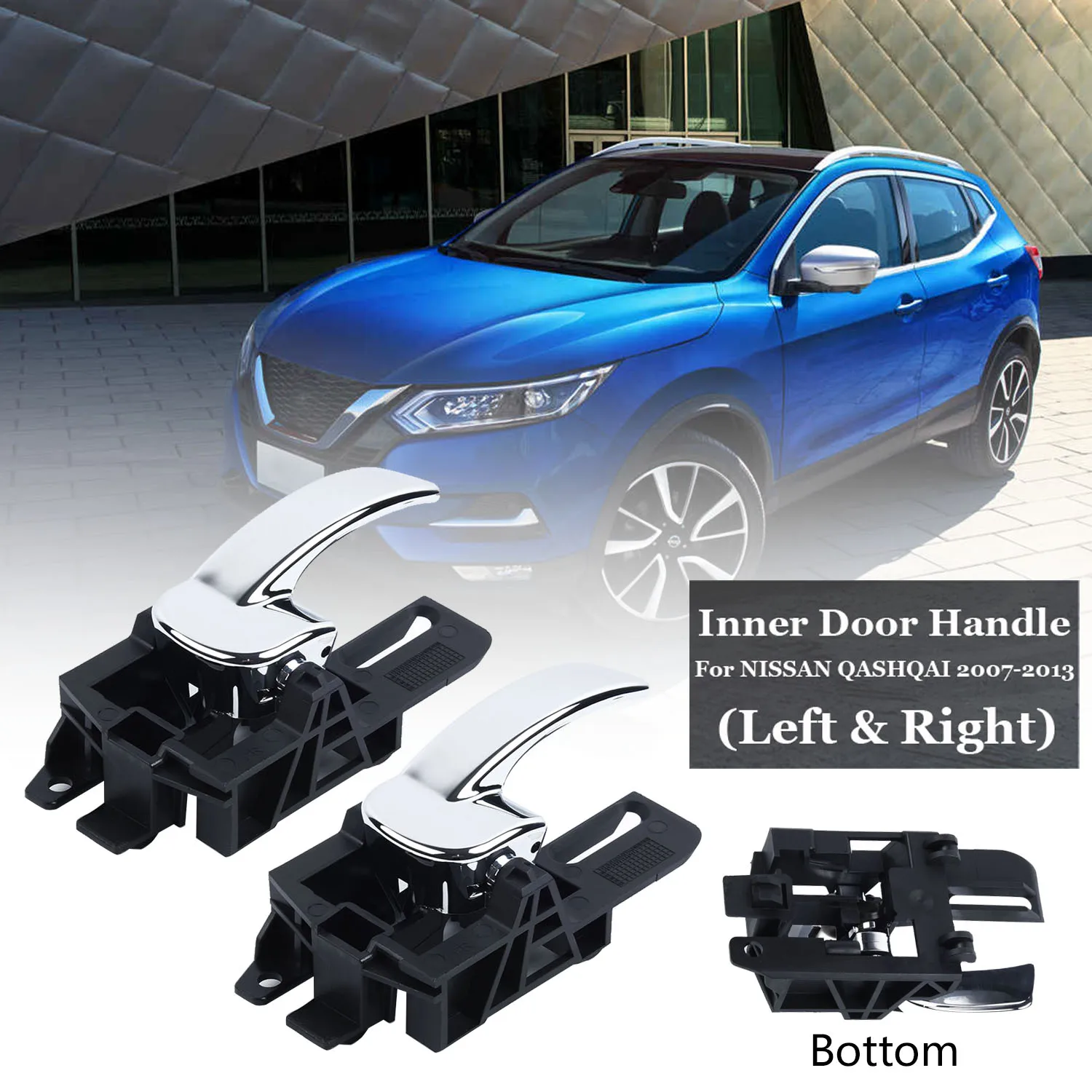 1 пара передняя/задняя левая+ правая внутренняя дверная ручка для NISSAN QASHQAI 07-13 Пластиковые Автомобильные внутренние ДВЕРНЫЕ РУЧКИ 12*7*4,8 см