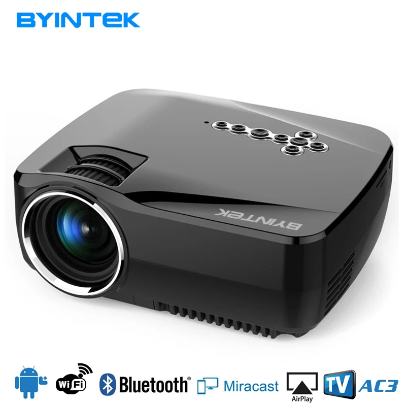 Byintek GP70 Smart Android WIFI Bluetooth дома Театр Портативный HD 1080 P видео мобильного телефона