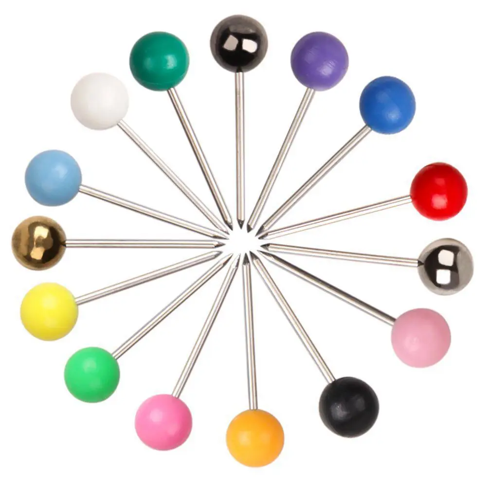 

Map Tacks Marking Push Pins 4mm Plastic Beads Head, 15 Assorted Colors, 1500-count