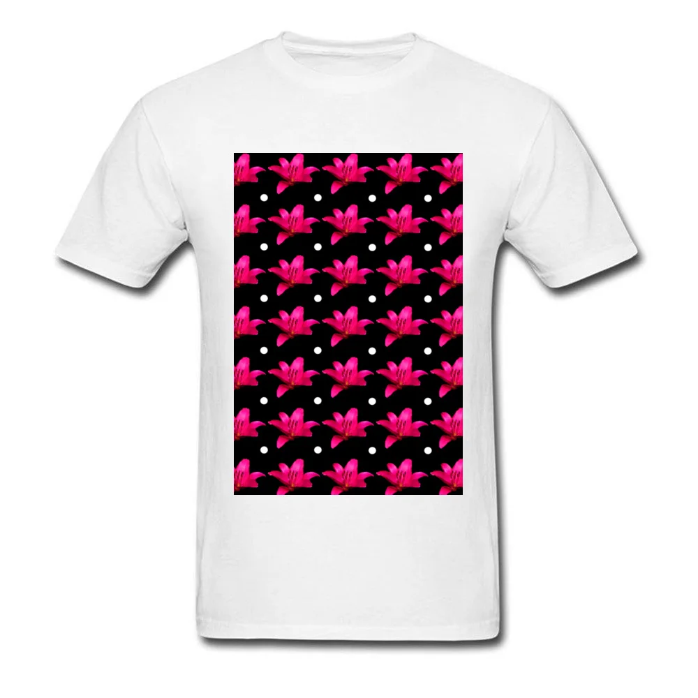 Pink Lily Pattern_white