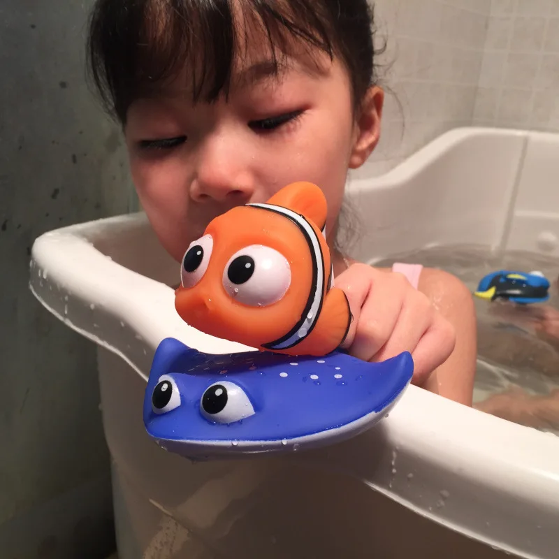 8 шт Детские игрушки для ванной плавающий спрей воды Squeeze игрушки мягкие резиновые Ванная комната играть Животные Ванна Рисунок Игрушки