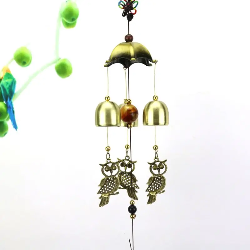 Винтаж Wind Chime Сова колокола китайские колокольчики висит украшение дома уличный дворовый садовый настенное украшение окна