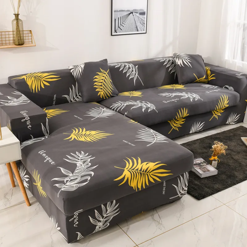 Strip Pattern Stretch Elastic Sofa Covers for Living Room Needs Order Sofa Set(2piece) If is Chaise Longue Corner Couch Cover