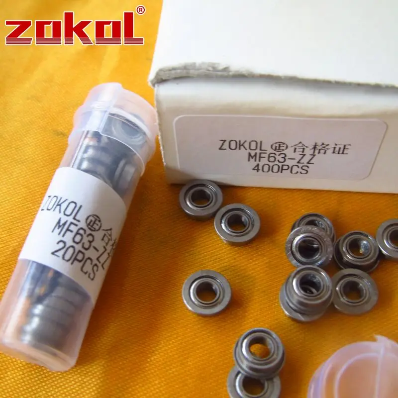 Подшипник ZOKOL MF63 ZZ фланцевый подшипник MF63ZZ с глубоким желобом шаровой 3*6 (7 2) * 2 5 мм
