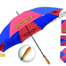 По морю, 190 T полиэфирная однотонная ткань 14 мм металлический вал и ребра, ручная открытая реклама зонт для гольфа, Ветрозащитный Стиль