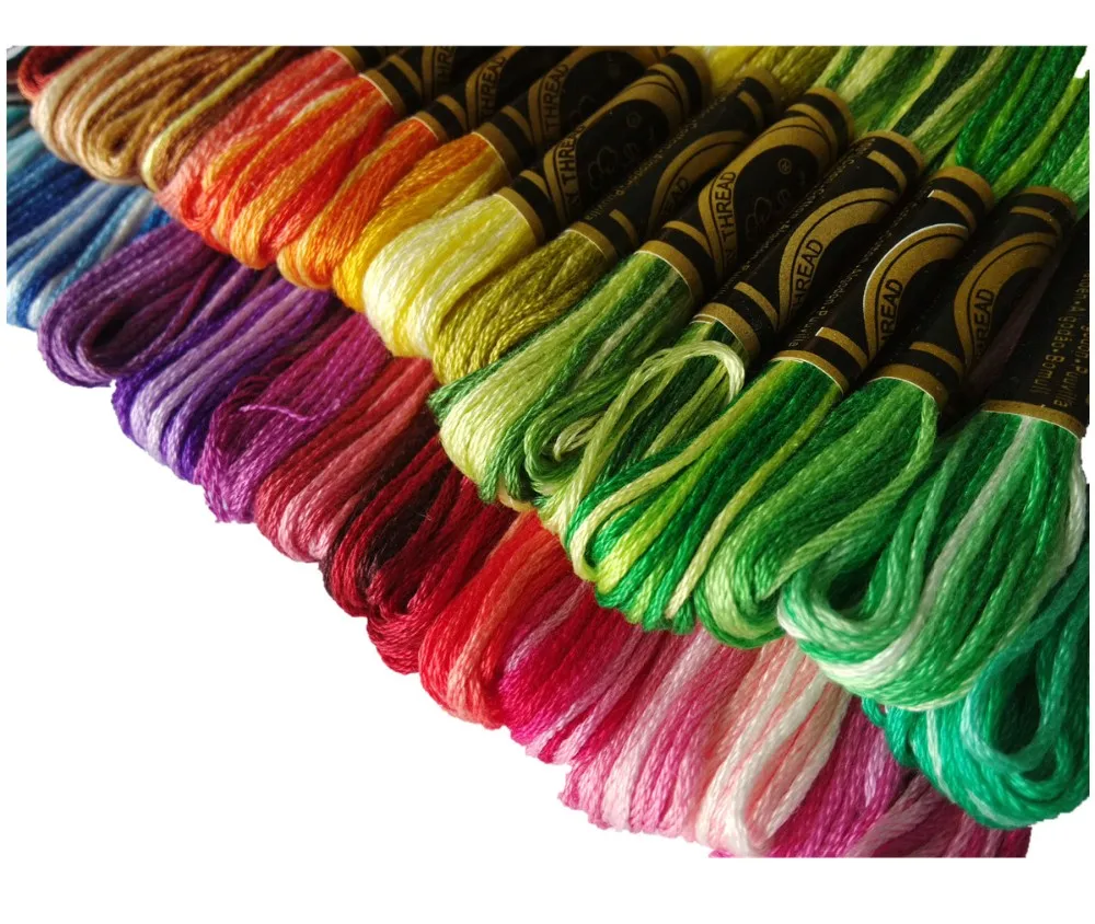 Похожие DMC, разные цвета, пестрая хлопковая нить для вышивки/нить для вышивки крестиком, 35 цветов