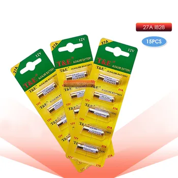 

15pcs 12V 27A Alkaine Batteries G27A MN27 MS27 GP27A A27 L828 V27GA ALK27A A27BP K27A VR27 R27A Doorbell alarm remote control