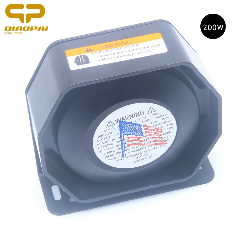 

Universal 12V 200W 8 ohms Horn Car Alarms Sounds Police Siren Warning Speakers Loud Auto Alarm Siren Boat Train Horn Loudspeaker