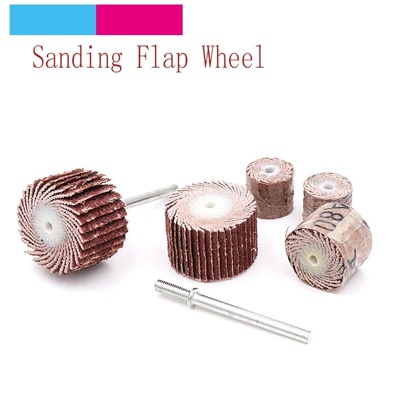 

10pcs 10/12/15/20mm Sanding Flap Disc Grinding Sanding Flap Wheels Brush Sand Rotary Tool Accessories 80-600 Grit