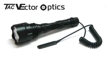 

Vector Optics Longbowman Cree R2 440 Lumens LED Flashlight Rechargeable Torch with Switch, Charger , Holster, Mount, Sling