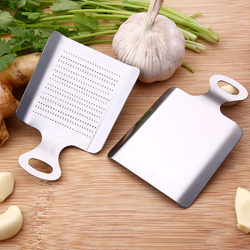 New Ginger Garlic Wasabi Grater Stainless Steel Garlic Press Grinding Slicer Metal Fruit Vegetable Peeler Multi-functional Kitchen Tools Accessories (1)