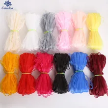 Mix Farbe Organza Bänder 3mm Breite 20 Yards Bekleidung Nähen Stoff DIY Geschenkverpackung Hochzeit Dekoration Bänder Bänder