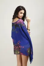 Brand Fashion Casual Femininas Women Dress Ladies Chiffon Quality Summer Style Print Tropical Summer Dress Vestidos De Festa