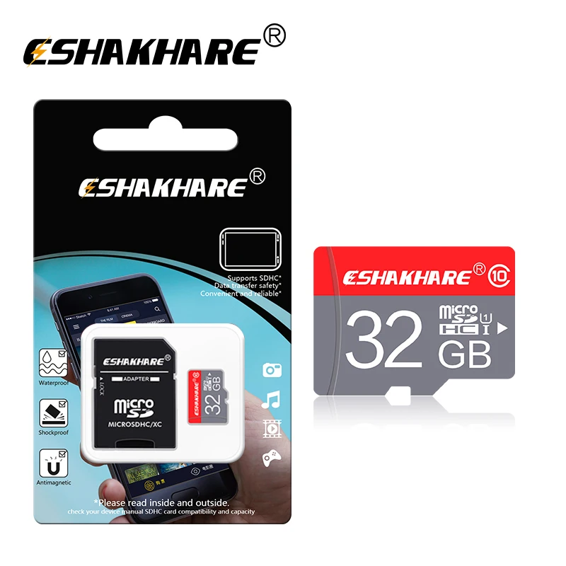 

Eshakhare Micro SD Card Memory Card 4gb 8gb 16gb 32gb 64g Real Capacity Flash Card for phone/camera high speed mini microSD Card