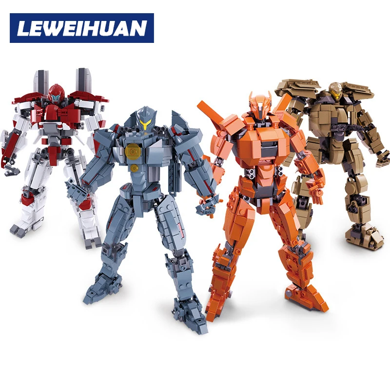 

4 Styles Pacific Rim Series Building Blocks Set Model Robot Armor DIY Bricks Educational Toys Kids Gifts Compatible Legoes