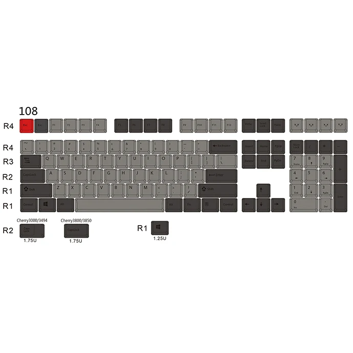 Dolch 108 клавиш механическая клавиатура PBT keycap Вишневый профиль краситель-сублимированный для вишни/NOPPOO/Флик/Ikbc продаются только брелки - Цвет: DOLCH 108 keys