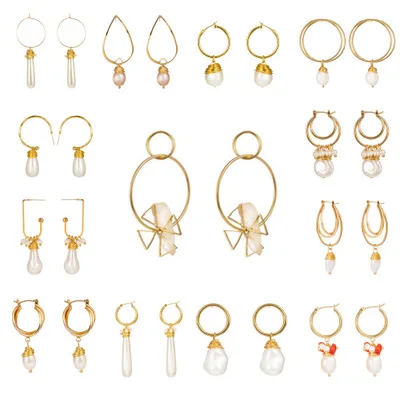 

ZHOUYANG Drop Earrings For Women Personality Natural Freshwater Pearl Wedding Handmade Gold color Baroque Pearl Jewelry KAE019