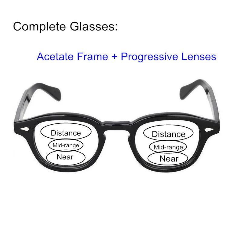 Очки в комплекте = бестселлер бренда Jonny Depp Lamitoqu унисекс ацетатные оптические очки по рецепту+ без линии прогрессивные линзы