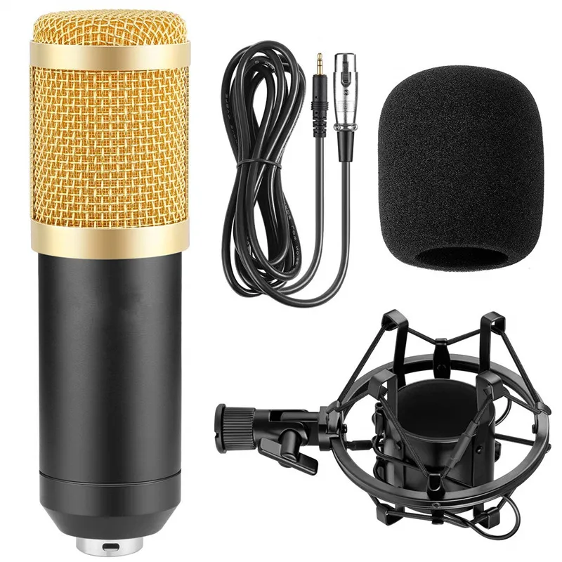 BM800 караоке микрофон Студийный конденсаторный микрофон KTV BM 800 микрофон для радио Braodcasting Пение Запись компьютер bm-800