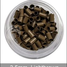 1 бутылка Медь Micro кольцо Медь бисера Медь Ссылка для волос подсказки ручки/Micro кольцо/петля волос, светло-коричневый, 1000 шт./лот