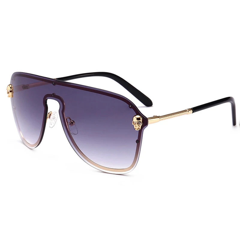Солнцезащитные очки для женщин и мужчин, модные роскошные брендовые дизайнерские солнцезащитные очки с черепом для дам, Ретро стиль, UV400, мужские и женские очки, RS541 - Цвет линз: RS541 C3