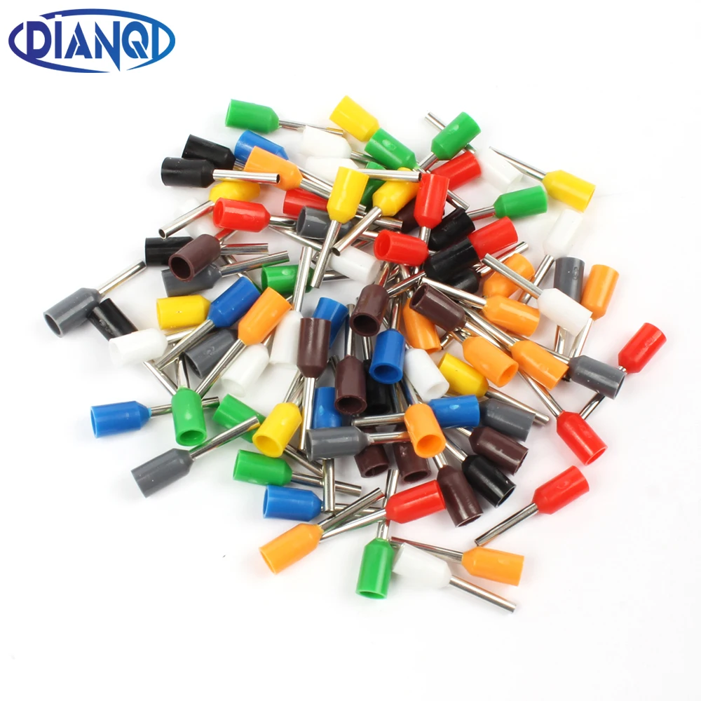 

DIANQI E0508 Tube insulating Insulated terminals 0.5MM2 Cable Wire Connector Insulating Crimp Terminal 100PCS/Pack Connector E-