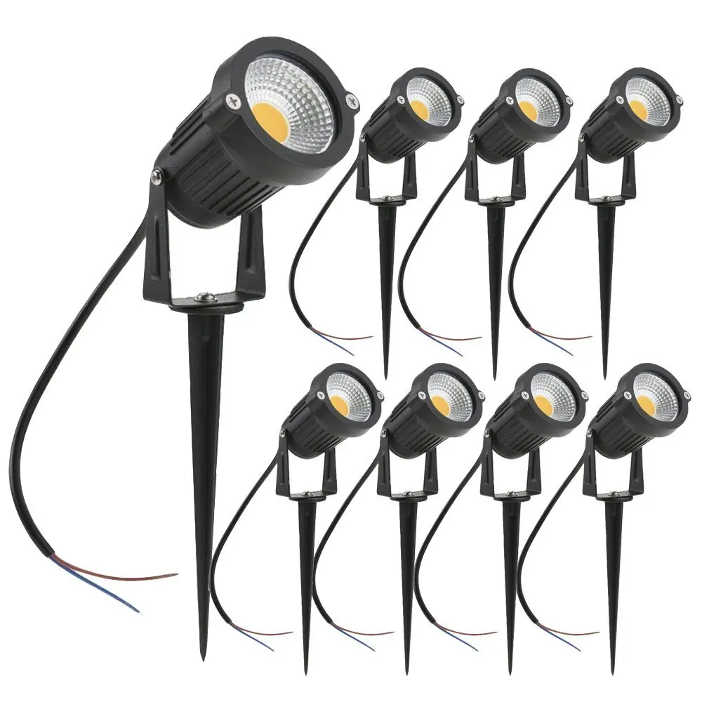 Holofotes ao ar Livre com Pico Luzes Led Paisagem 12 v Waterproof Jardim Caminho Paredes Árvores Bandeiras Lâmpadas Gramado 4 Pçs 5 w 8 4 pçs 5 w luzes led paisagem