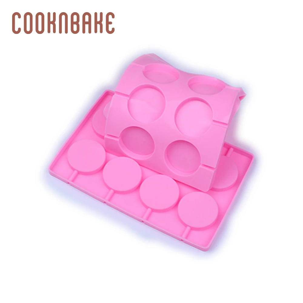 COOKNBAKE силиконовые формы для леденцов, круглые шоколадные конфеты, леденцы, помадные формы, сахарные леденцы, формы для торта, печенья, инструмент для выпечки, 8 отверстий