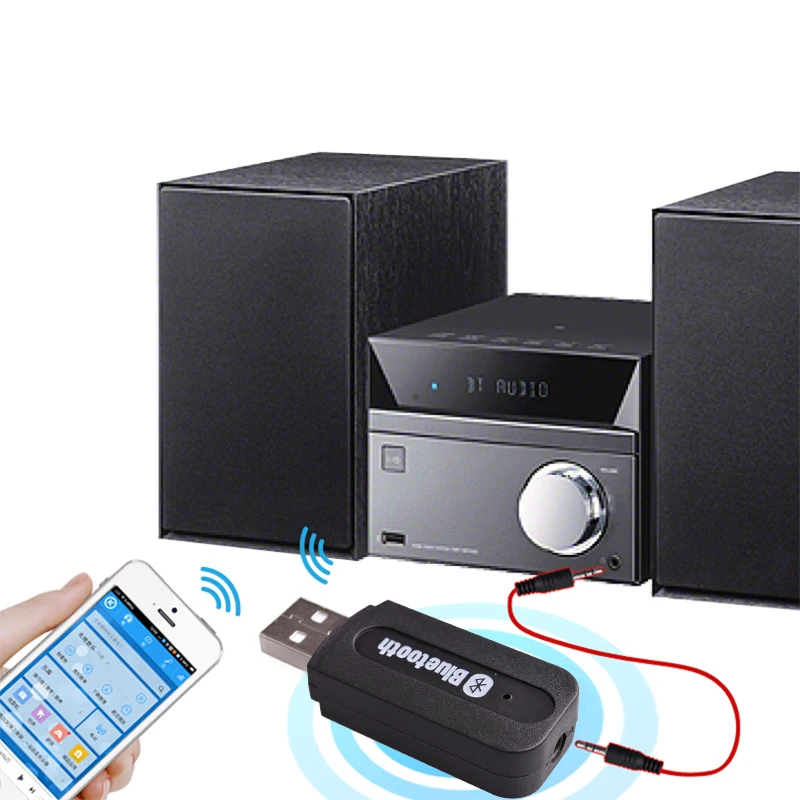 Aitmecnn USB беспроводной Bluetooth музыкальный аудио приемник адаптер 3 5 мм разъем кабель