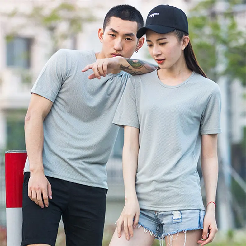 XS-5XL Fast Dry T shirts Men Women Short Male Female Fitness T-Shirts Summer Breathable Hiking Couple Sweat-shirts Man Plus Size 3