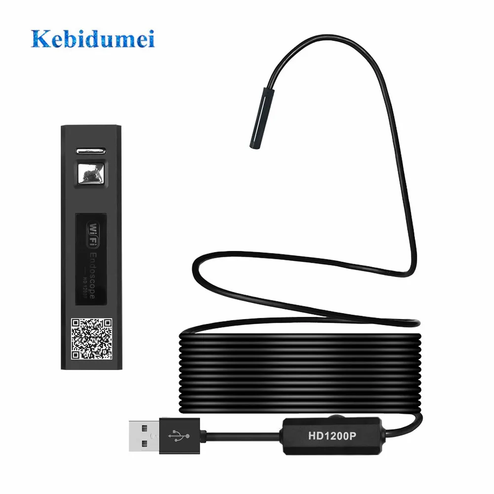 

kebidumei 8mm USB Endoscope Borescope Camera Mini Waterproof Endoscope Soft Cable Inspection Camera for IOS Endoscope For Iphone