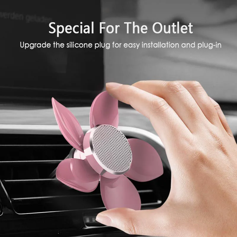 

Marine Flavor Rotating Petal Car Perfume Outlet Car Air Vent Scent Freshner Diffuser Car Aromatherapy Auto Interior Accessories