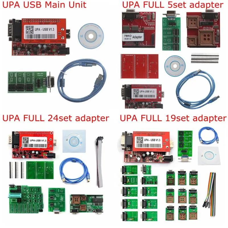 FVDIFUL лучшее качество UPA USB V1.3 с полным адаптером программатор Основной блок версия