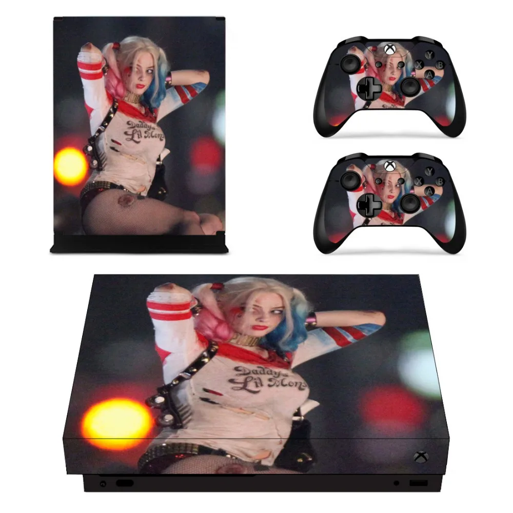 

Full Set Faceplates Skin Stickers of Harley Quinn for Xbox One X Console and Two Controller