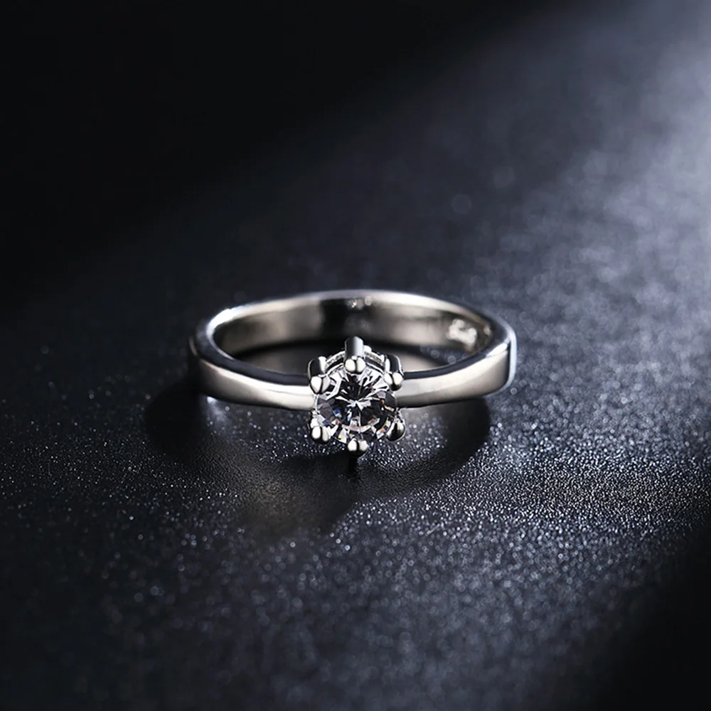 

GINSTONELATE 2 color for Women wedding stone Ring AAA Zircon Gold color Ring silver Engagement Rings Bridal Fashion Jewelry
