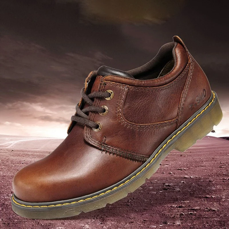 Casual uomo mucca Autunno Primavera fatti In a vera in da Piatti Confortevole marrone Z pelle Moda Scarpe mano Suo Nero gomma Lacci aAnqI