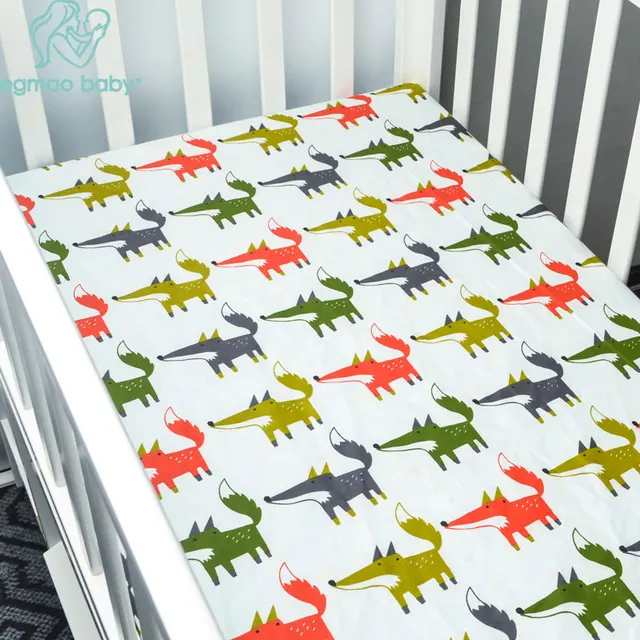 fitted crib sheet for woodland toile baby toddler girl or boy woodland sheets
