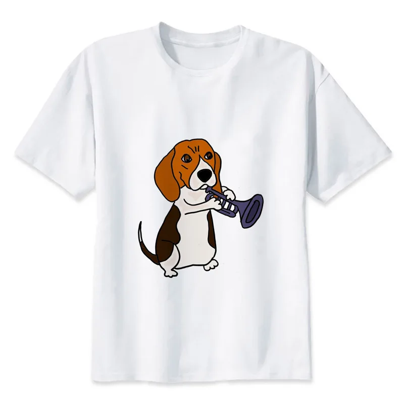 beagle dog t shirt men cartoon 2017 cool funny white tshirt print T