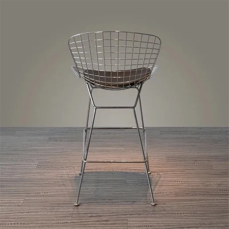 U-BEST Chrome bertoia bar stool diamand Metal 36 inch wire counter PU seat barstool