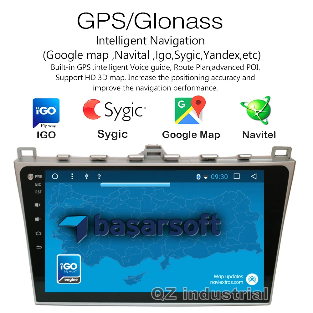 Best QZ industrail HD 10.2" 8core Android 8.1 T8 for MAZDA 6 Car DVD Player 2012-2014 with 3G 4G GPS WIFI BT Radio Navi SWC RDS Map 3