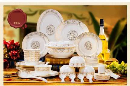 Модный набор керамической посуды, домашняя миска из костяного фарфора, кухонная посуда для микроволновой печи, домашняя посуда, набор посуды - Цвет: 56