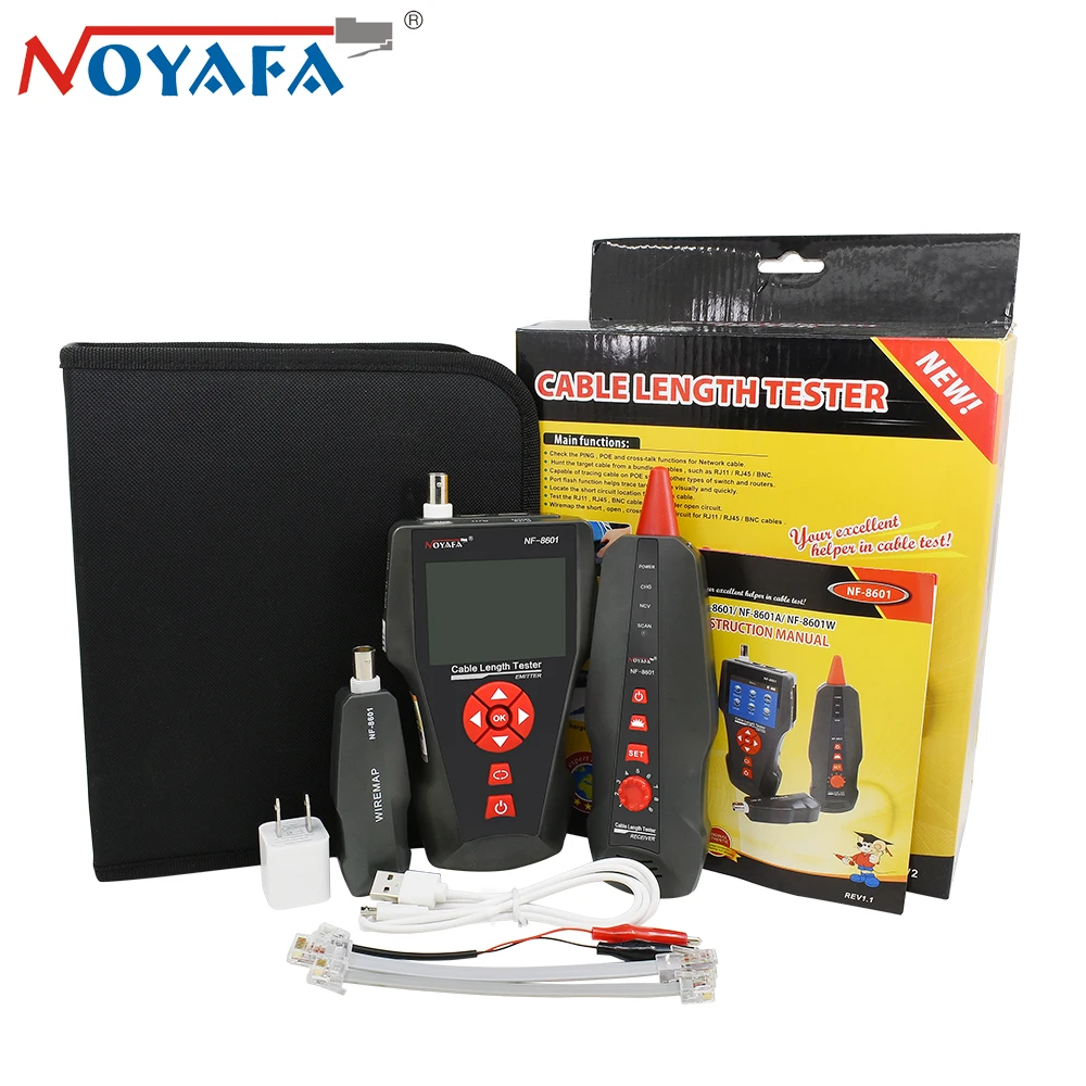 Оригинальный Noyafa NF 8601 RJ45 телефонный кабель Диагностика тон детектор для BNC PING RJ11