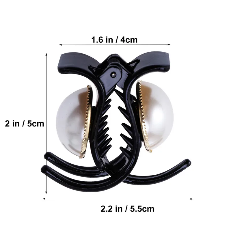 1 шт. декоративная заколка для волос для женщин и девушек жемчуг и стразы, украшенные заколкой для волос, аксессуары для волос(белый+ черный