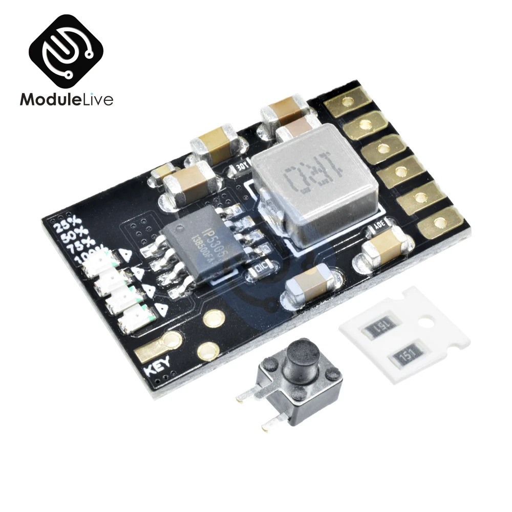 

2A 5V 3.7V 4.2V Charge Discharge Integrated Lithium Battery Boost Mobile Power Protection Diy Electronic PCB Board Module