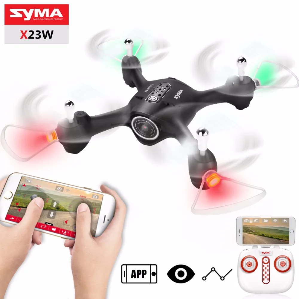 

Newest SYMA X23W RC Drone Airplane With Wifi Camera FPV Transit Headless Mode Aircraft Quadcopter Drones Toys For Boys Gift