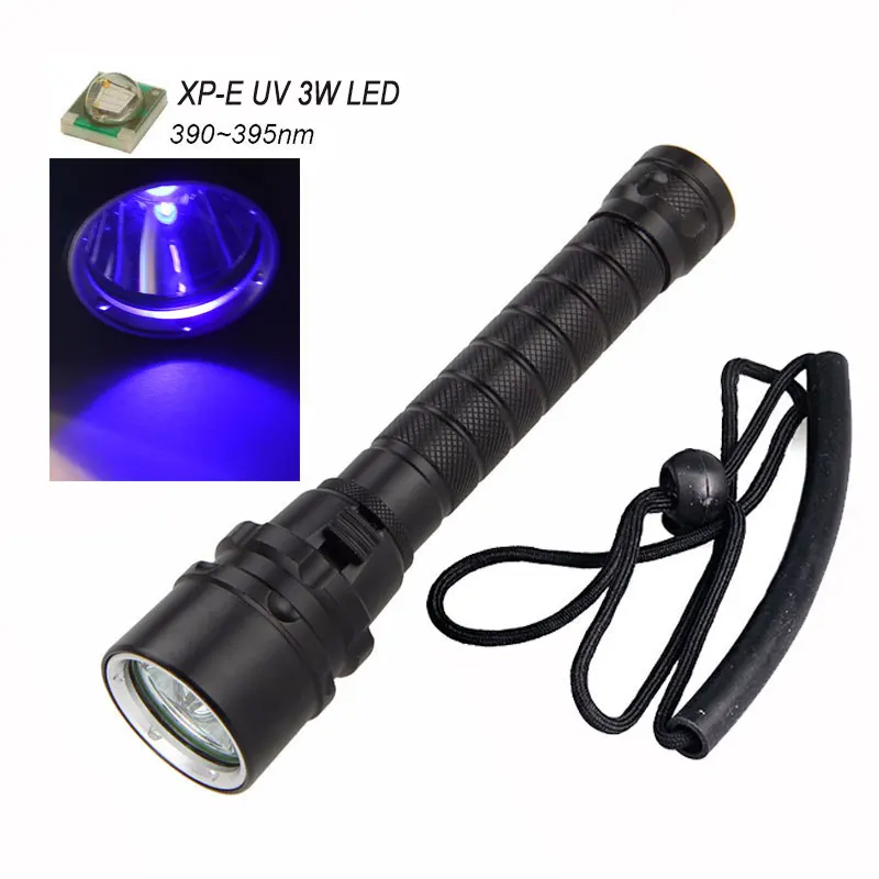 TMWT Дайвинг Подводная охота Подводные 100 м Torch Light Ультра-яркий XML T6 или CREE светодиодный фонарик холодный белый желтый УФ - Испускаемый цвет: 395nm UV Light