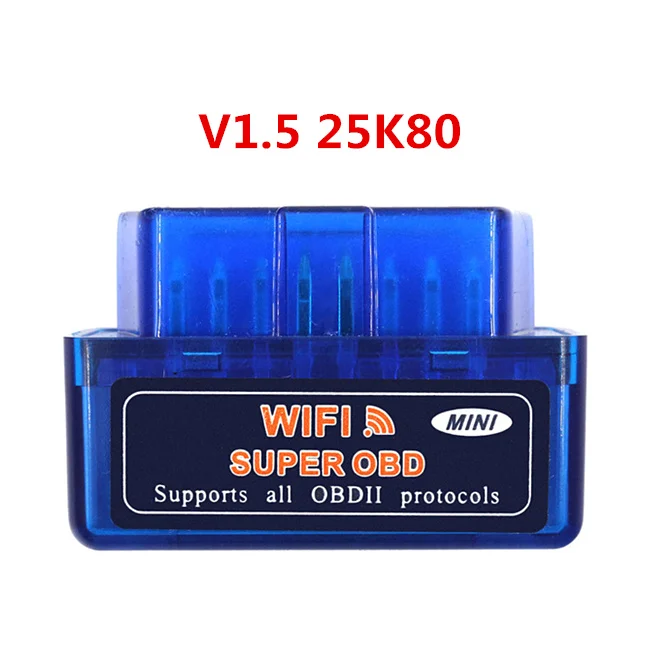 OBD2 сканер ELM327 wifi чип pic18f25k80 автомобильный диагностический инструмент OBDII elm 327 Wi-Fi автоматический считыватель кодов для IOS/Android/Windows 12 В - Цвет: WIFI Blue