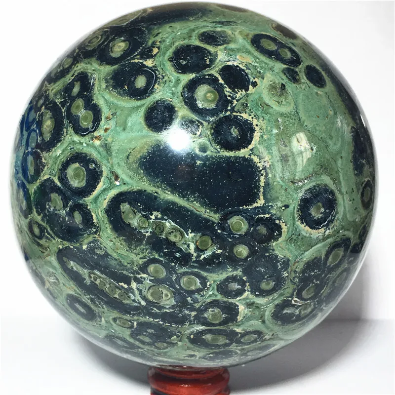 

Ball Narural peacock eye jade Crystal Stone and craft reiki healing Decorative ball