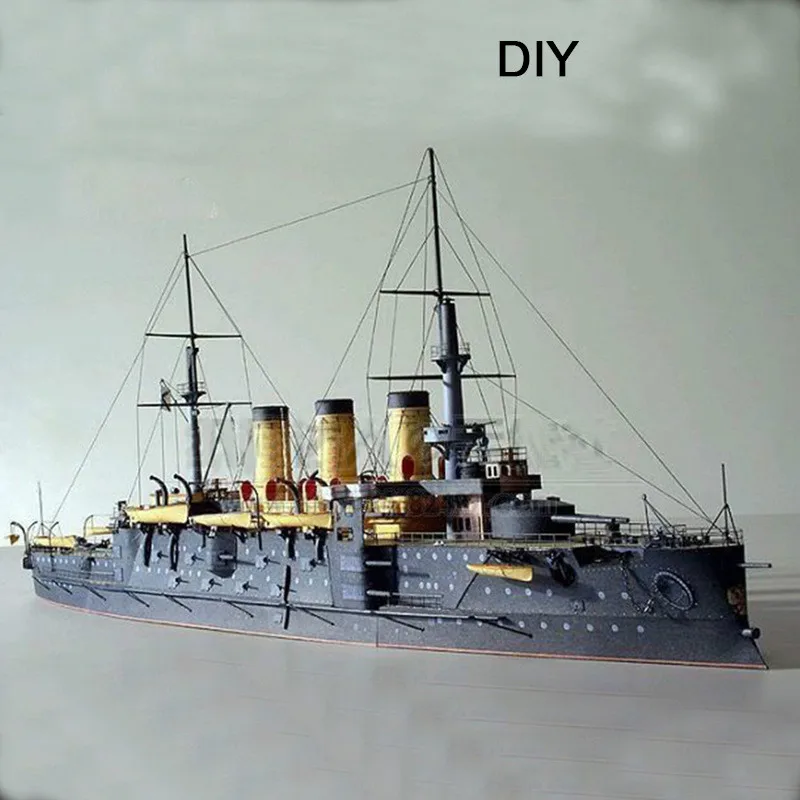 Круизер Лодка 3D бумажная модель DIY масштаб 1:250 российский флот Oslabya боевой корабль